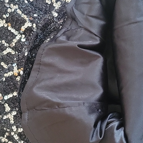 NWT ASTR The Label Carmen Sequin Strapless Mini Dress-Black/Silver - Picture 11 of 13